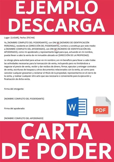 Carta Poder Formatos Y Ejemplos Mil Formatos Hot Sex Picture