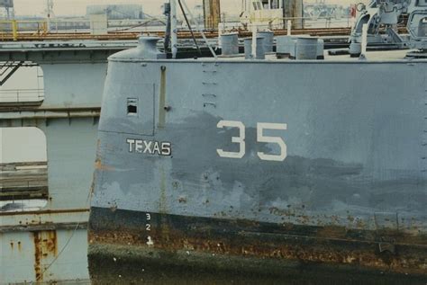 USS Texas BB-35 in Dry Dock 1988 | Uss texas, Capital ship, Navy ships