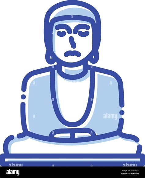 Great Buddha Of Kamakura Japan Buddha Kamakura Fully Editable Vector