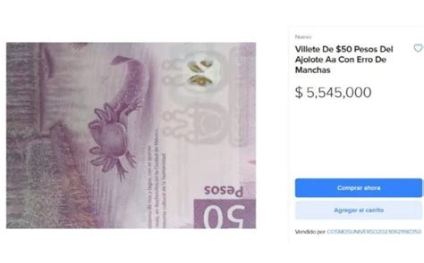 Billete De 50 Pesos De Ajolote Con Error Vale Hasta 5 Millones Chic