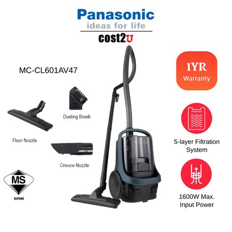 Panasonic Mc Cl Powerful W Cyclone Bagless Canister Vacuum