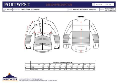 Portwest Pw375 Kurtka Ostrzegawcza Softshell Pw3 Klasa 1 3L