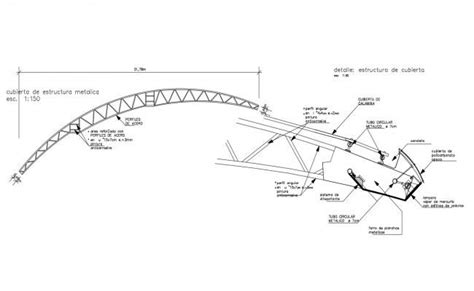 Autocad Drawing Of Metallic Roof Truss Roof Trusses Autocad Drawing