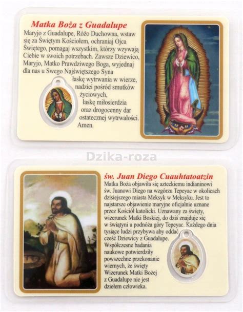 MEDALIK MATKI BOŻEJ Z GUADALUPE OBRAZEK LAMINOWANY 14473216110 Allegro pl