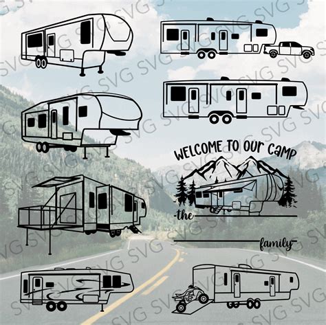 Fifth Wheel SVG Bundle Camper SVG Camper Cut File Camper Etsy Canada