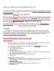 MGMT 1120 Online Individual Case Study Assignments Fall 2021 4 Docx