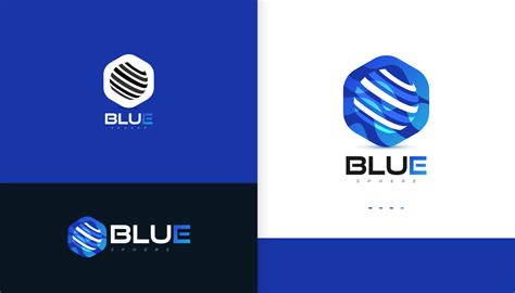 Blue Sphere Logo Design Global Logo Or Icon Suitable For Technology