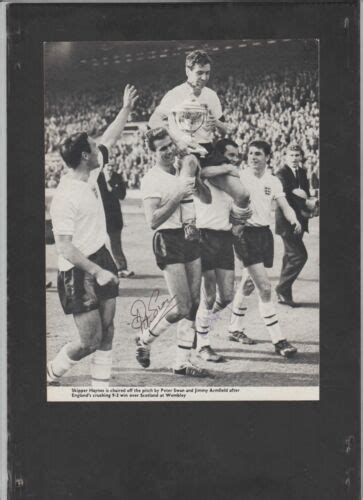 Signed Picture Of PETER SWAN JIMMY ARMFIELD The ENGLAND Footballers