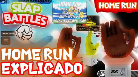 Guante Home Run Explicado En Slap Battles Roblox Youtube