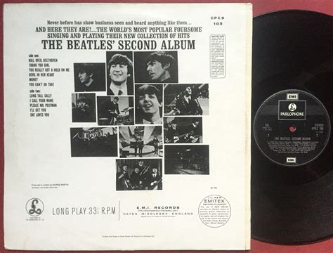 Nostalgipalatset Beatles Second Album Uk Export Uk Lp 1965