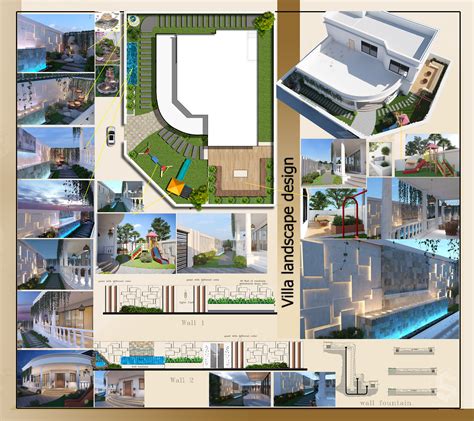 Villa garden design on Behance