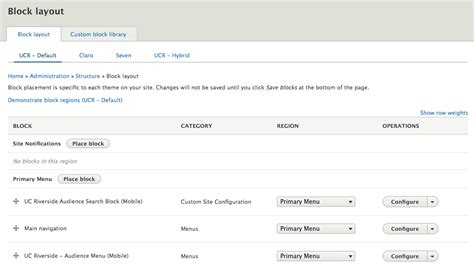 block layout management websites