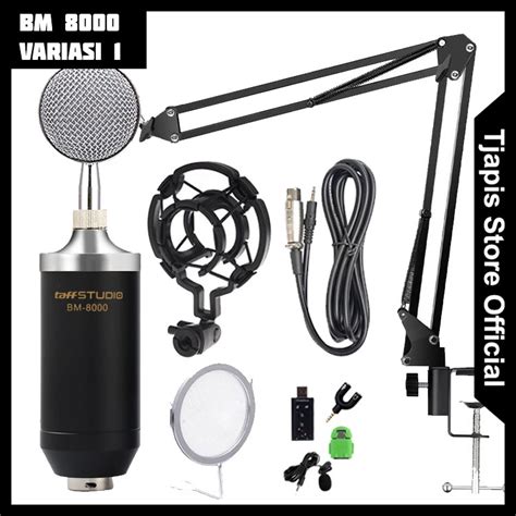 Jual PAKET KUMPLIT MIC CONDENSER BM 800 BM 8000 STAND SOUNDCARD V8