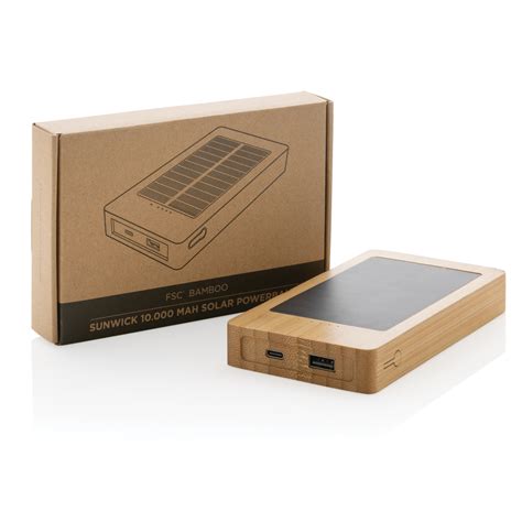 Sunwick Mah Bamboo Solar Powerbank Rooster Merchandise