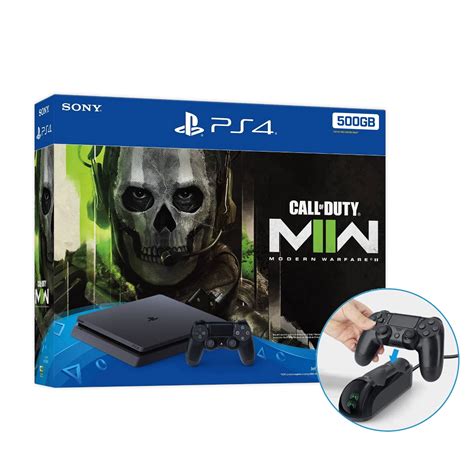 Sony PS4 Slim 500GB Console, Call of Duty Modern Warfare II Bundle, Jet ...