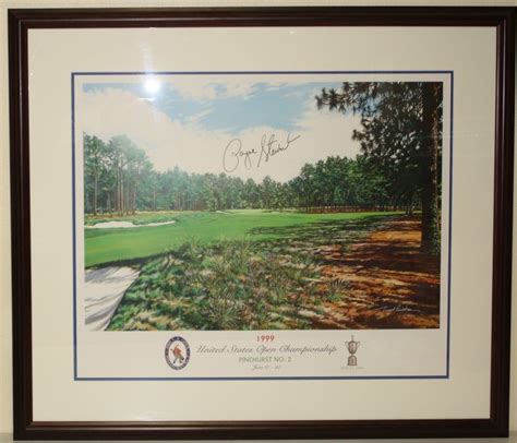 Lot Detail Us Open Pinehurst Print Signed By Payne Stewart