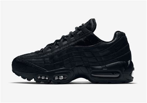 Nike Air Max 95 Premium Triple Black Pony Hair Sneaker Bar Detroit