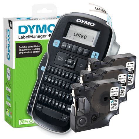 Drukarka DYMO LabelManager LM160 3x taśmy 45013 S0720530P5 LM160