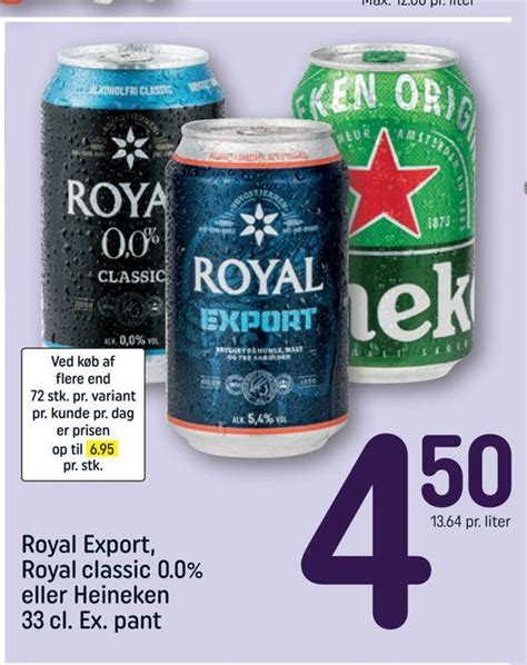 Royal Export Royal Classic Eller Heineken Tilbud Hos Rema