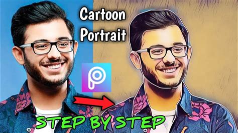 Carryminati Cartoon Portrait Picsart Tutorial🔥🔥 I Picsart Protrait