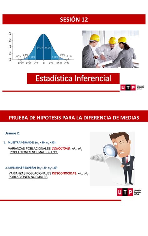 S03s3 Prueba De Hipotesis Para Diferencia De Medias SesiÓn 12 Estadística Inferencial 2