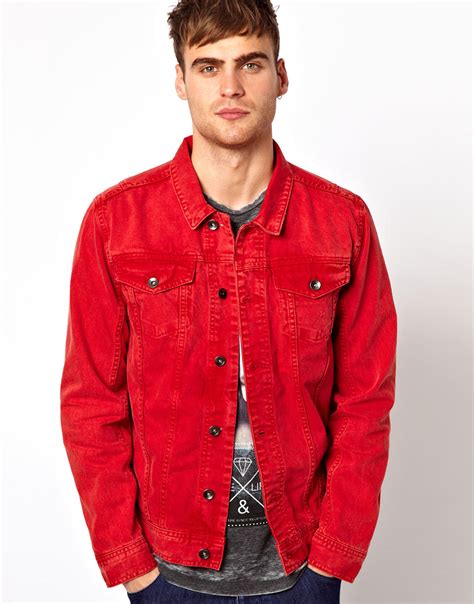 Red Denim Jackets - Jackets