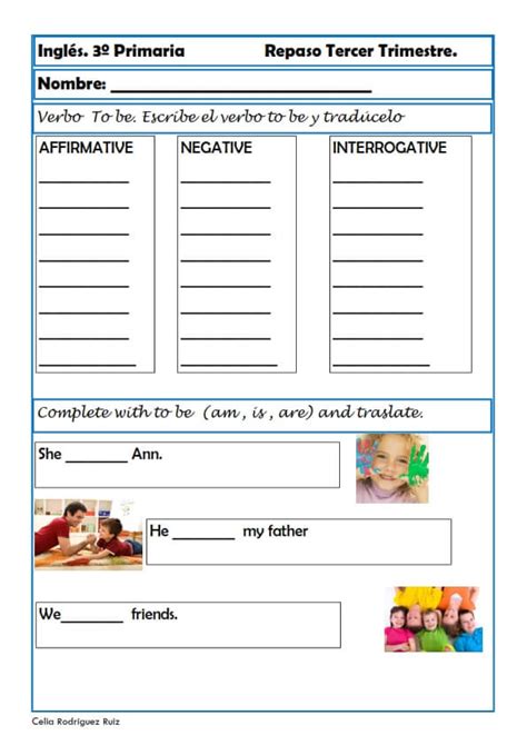 Inglés Tercero De Primaria Fichas Y Ejercicios Educapeques