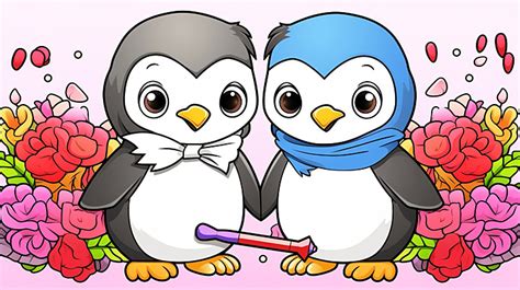 Penguin Couple Clipart Transparent PNG Hd, Penguin Penguin Couple Couple Couple Penguins ...