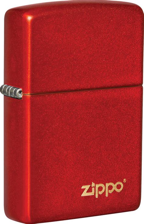 Zo Zippo Lighters Classic Metallic Red Logo Lighter