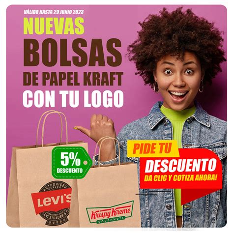 Bolsas De Papel Kraft Impresas Personalizadas Con Tu Logo Desde 300