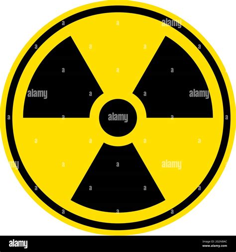 Radiation Sign Warning Symbol Radioactive Vector Flat Icon Stock