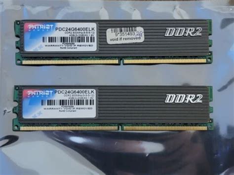 Patriot PDC24G6400ELK 4GB 2x2GB DDR2 800 MHz PC2 6400 Desktop RAM