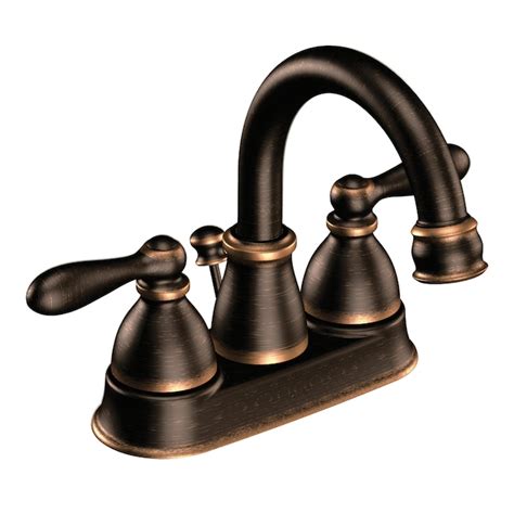 Moen Caldwell Mediterranean Bronze 2-handle 4-in Centerset WaterSense ...