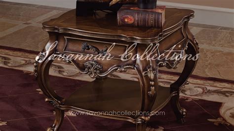 Luxury Furniture End Table In Parisian Bronze By Savannah Collections