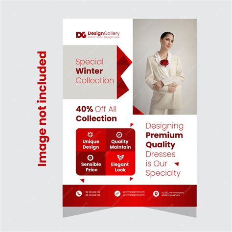 Folleto para la venta de ropa de invierno | Vector Premium