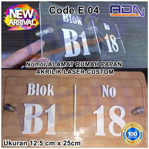 Jual Nomor Alamat Rumah Papan Akrilik Laser Custom E Sign Murah By