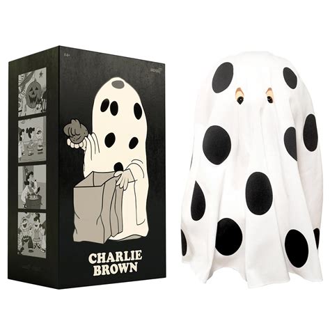 Super7 x Peanuts Charlie Brown Supersized Figure - Ghost Sheet black white