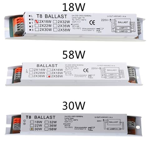 T8 220 240V AC 2x18W Wide Voltage Electronic Ballast Fluorescent Lamp