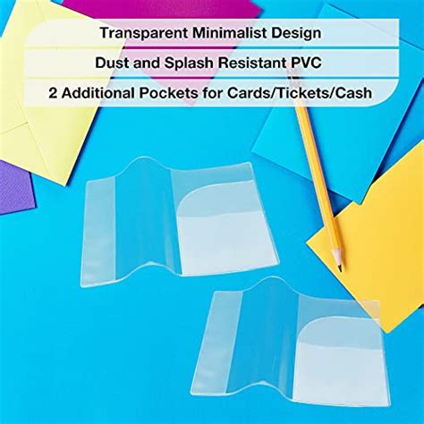 Whalezon 5 Pack Clear Plastic Passport Holder Transparent Vinyl