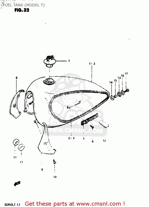 Suzuki Gs450l 1982 Z Usa E03 Fuel Tank Model T Buy Original Fuel Tank Model T Spares