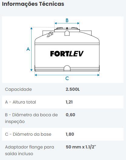 Caixa D Agua Tampa Rosca Litros Fortlev Delicato Materiais