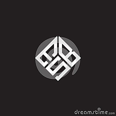 ESB Letter Logo Design On Black Background. ESB Creative Initials Letter Logo Concept. ESB ...