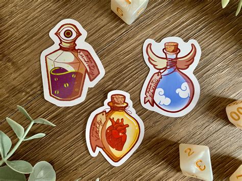 Potion Sticker Pack Vol. 1 Dnd Stickers Journal Stickers - Etsy