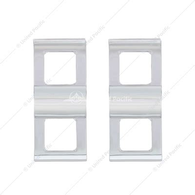 Chrome Plastic Switch Covers - 2 Openings (Card of 2) | United Pacific Industries