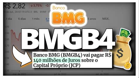 BMGB4 BANCO BMG VAI PAGAR 7 EM DIVIDENDOS YouTube