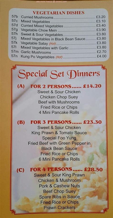 Online Menu Of China Garden Restaurant Louth United Kingdom Ln Ba