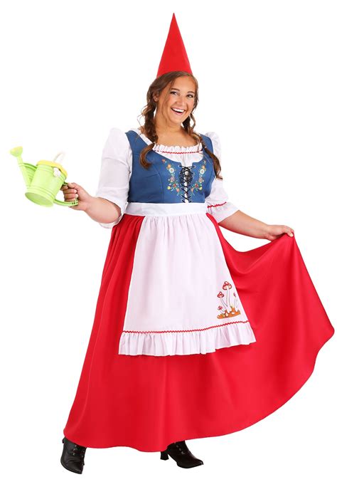 Women S Plus Size Garden Gnome Costume