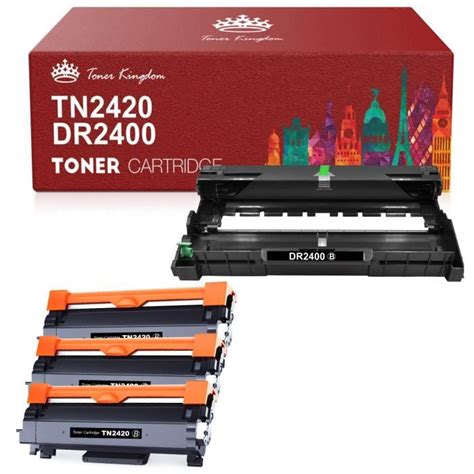 1x Tambour DR2400 3x Toner TN2420 TONER KINGDOM Compatible Pour