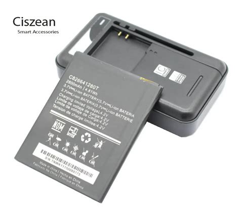 Ciszean 1x 3 7V 2800mAh Replacement Li Ion Battery Universal Charger