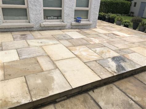 Elevated Indian Sandstone Patio In Dundrum Phoenix Driveways And Patios